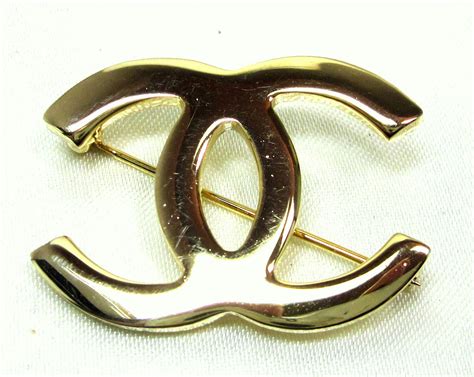 chanel logo pin replica|knockoff chanel brooch.